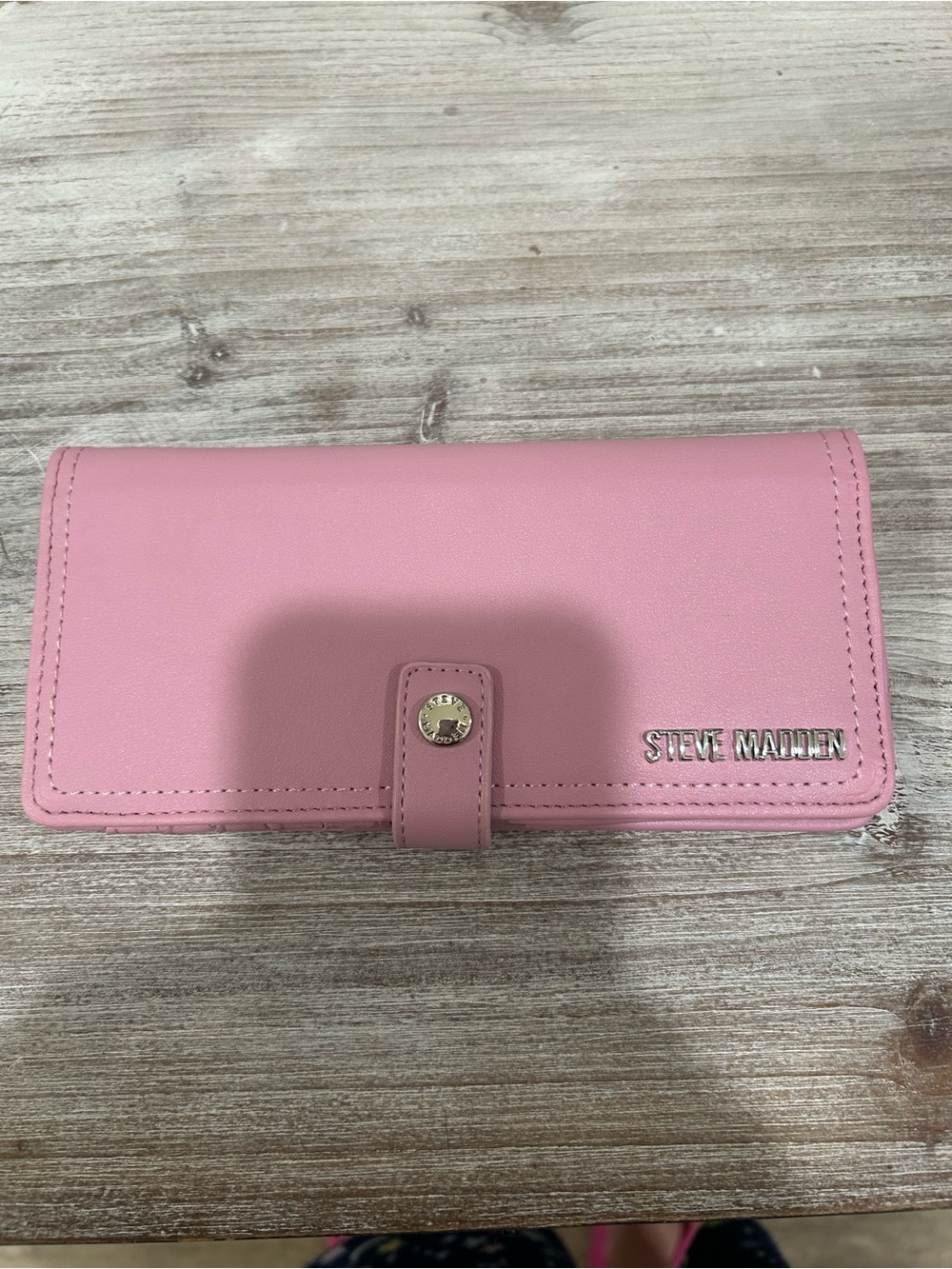 Steve Madden Pink Snap-Closure Wallet